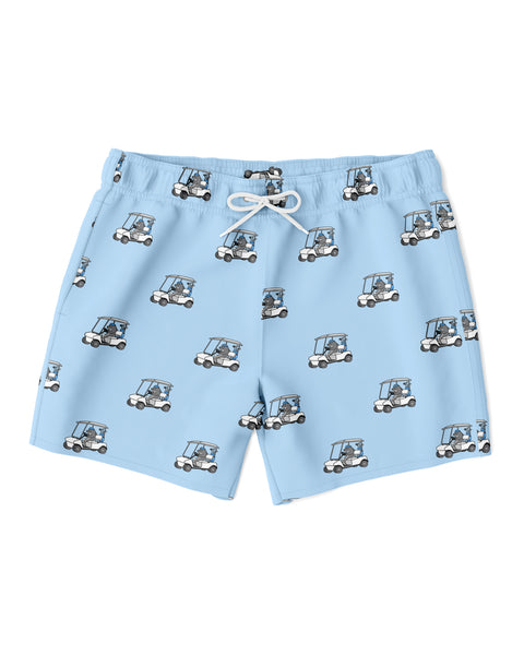 Golphin Cart Blue Swim Trunks