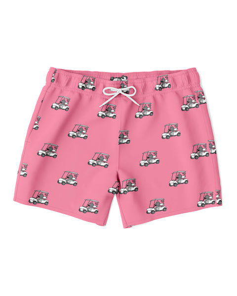 Golphin Cart Pink Swim Trunks