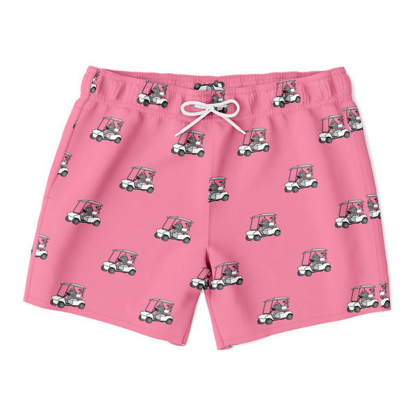 Golphin Cart Pink Swim Trunks