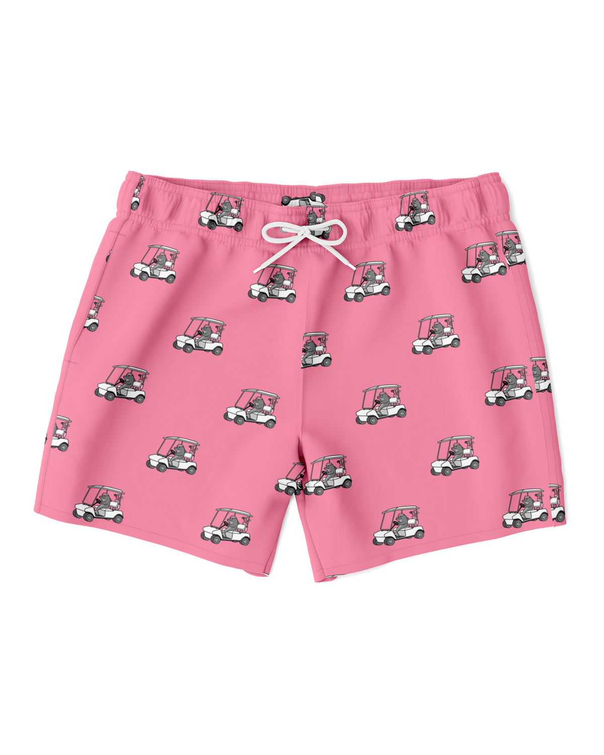 Golphin Cart Pink Swim Trunks