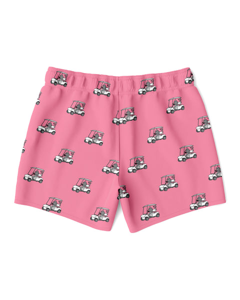 Golphin Cart Pink Swim Trunks