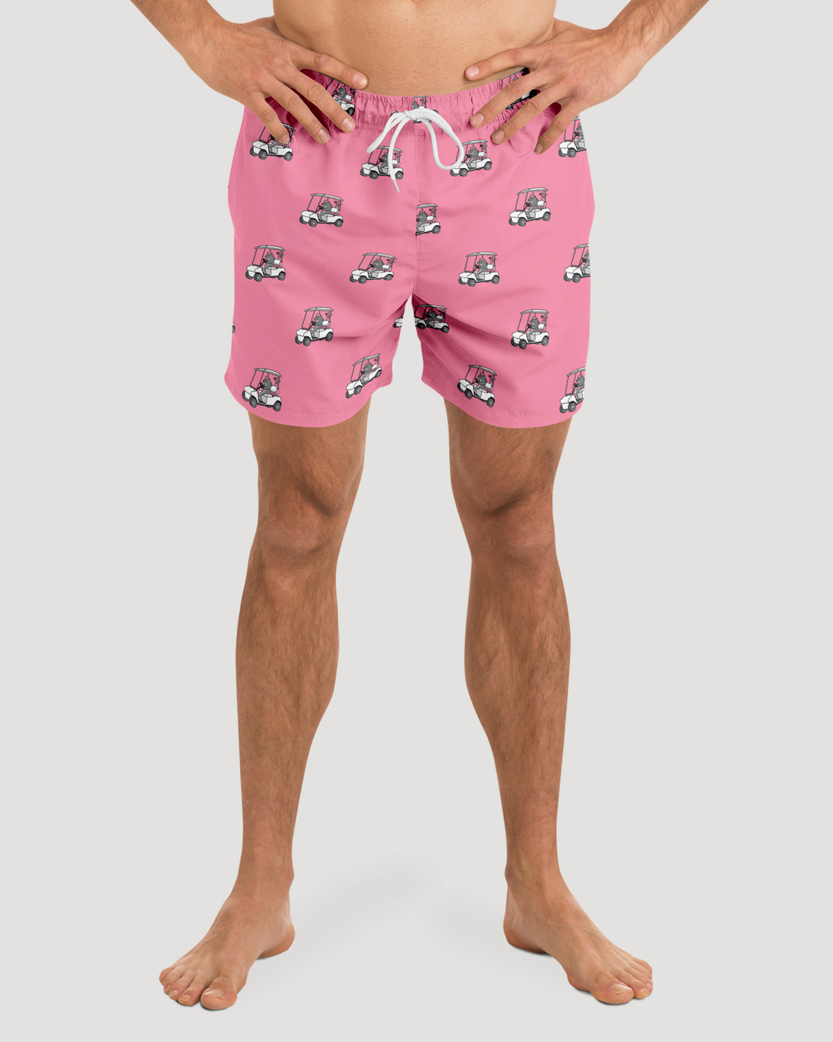 Golphin Cart Pink Swim Trunks