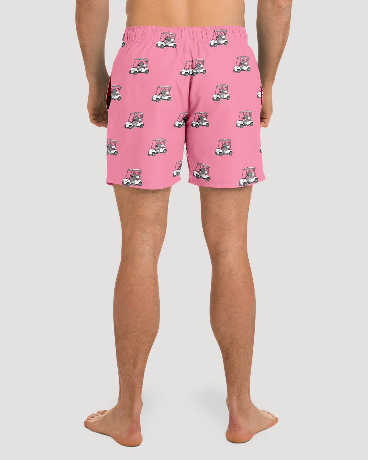 Golphin Cart Pink Swim Trunks