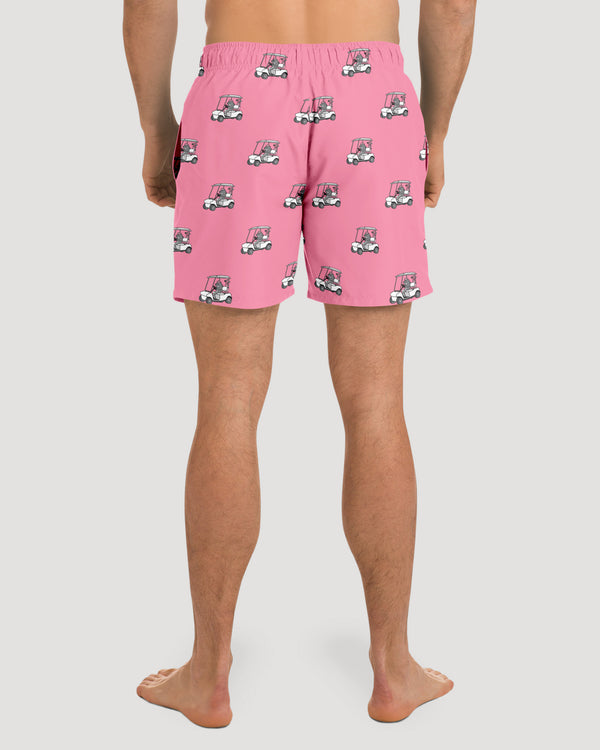 Golphin Cart Pink Swim Trunks