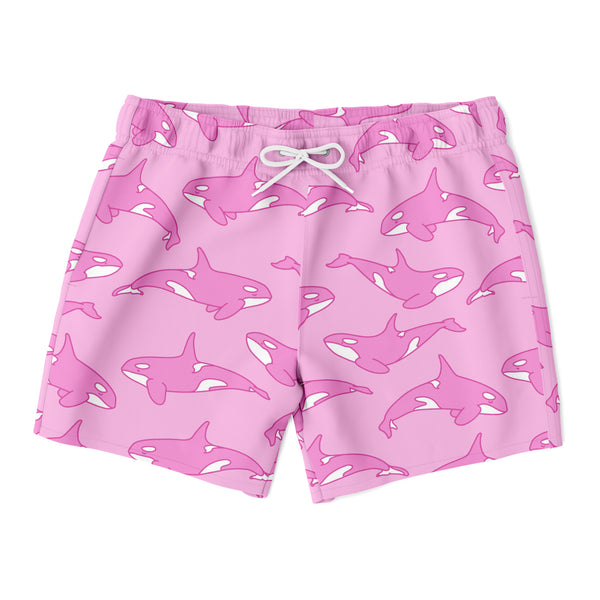 Pink Orca Swim Trunks