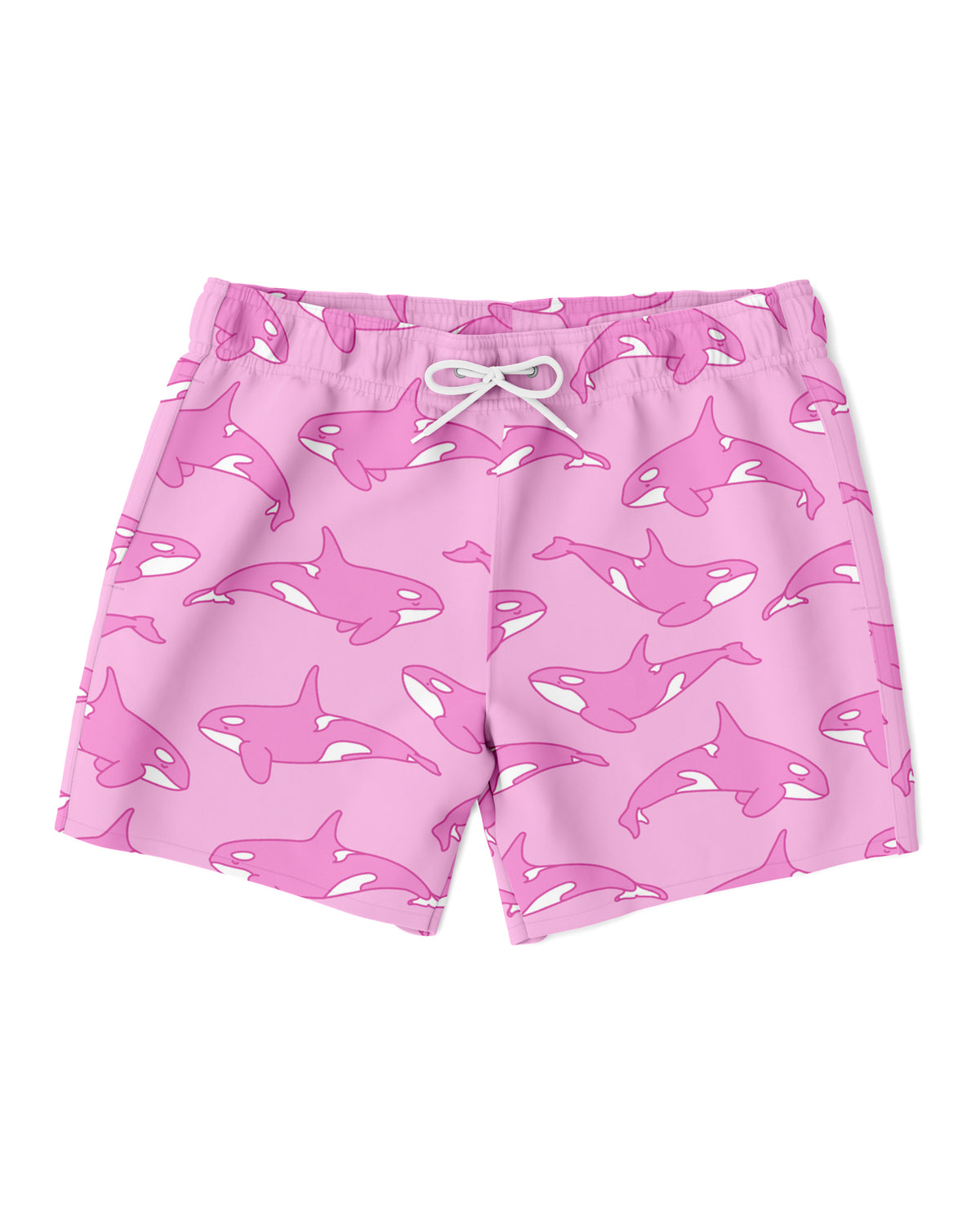 Pink Orca Swim Trunks