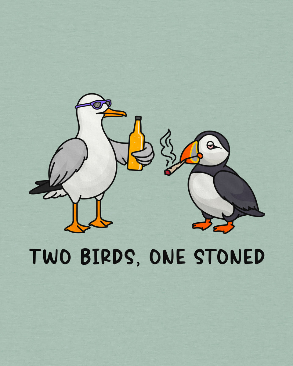 Two Birds One Stoned T-Shirt - All Everything Dolphin