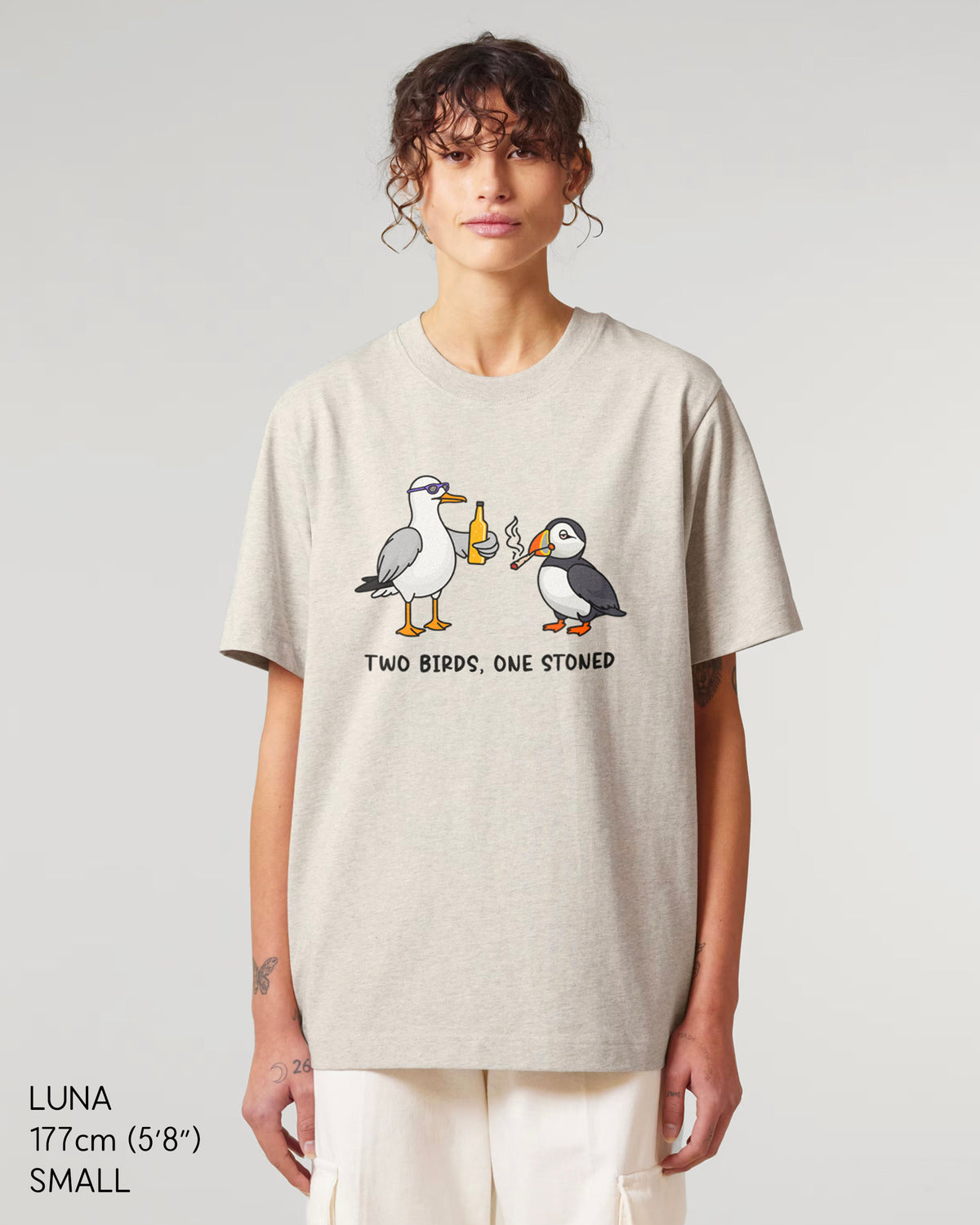 Two Birds One Stoned Heavy Relaxed Fit T-Shirt