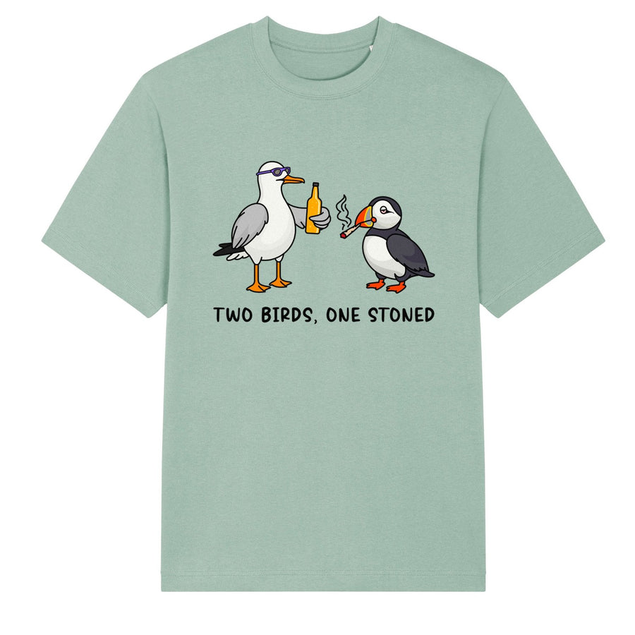 Two Birds One Stoned Heavy Relaxed Fit T-Shirt - All Everything Dolphin