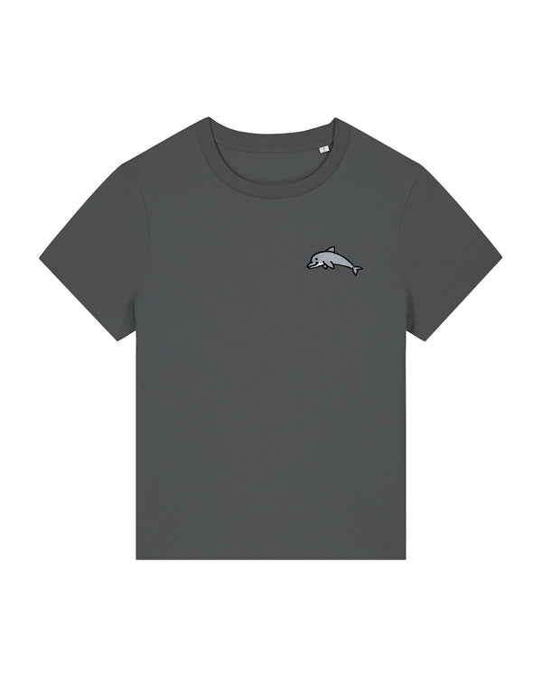 Dolphin Embroidered Women's T-Shirt