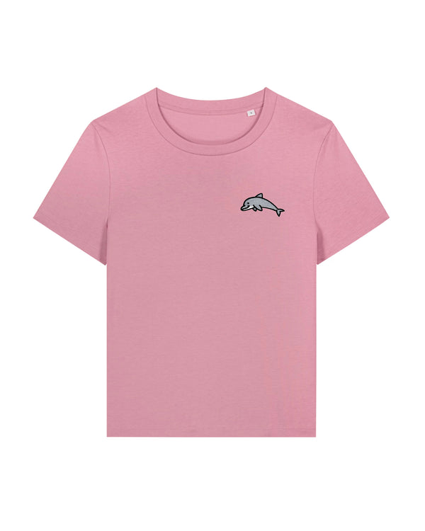 Dolphin Embroidered Women's T-Shirt
