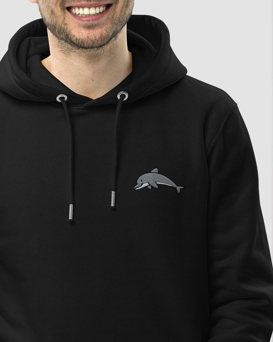 Dolphin Embroidered Hoodie